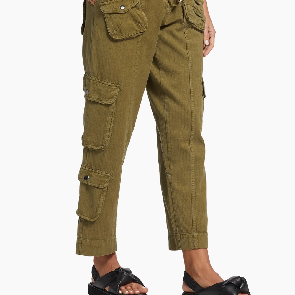 Free People Tahiti Cargo Pants Dried Herb - Picture 8 of 9